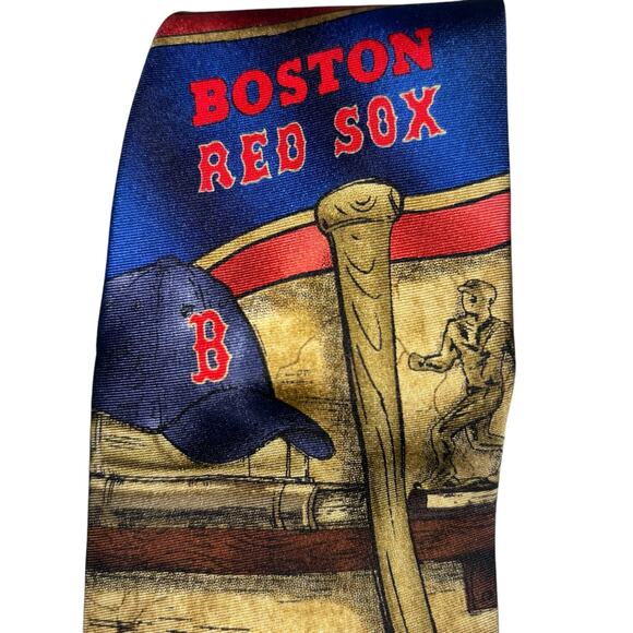 Eagles Wings MLB Red Sox Tie Officially Licensed Baseball Nostalgia 100% Silk - Picture 5 of 9